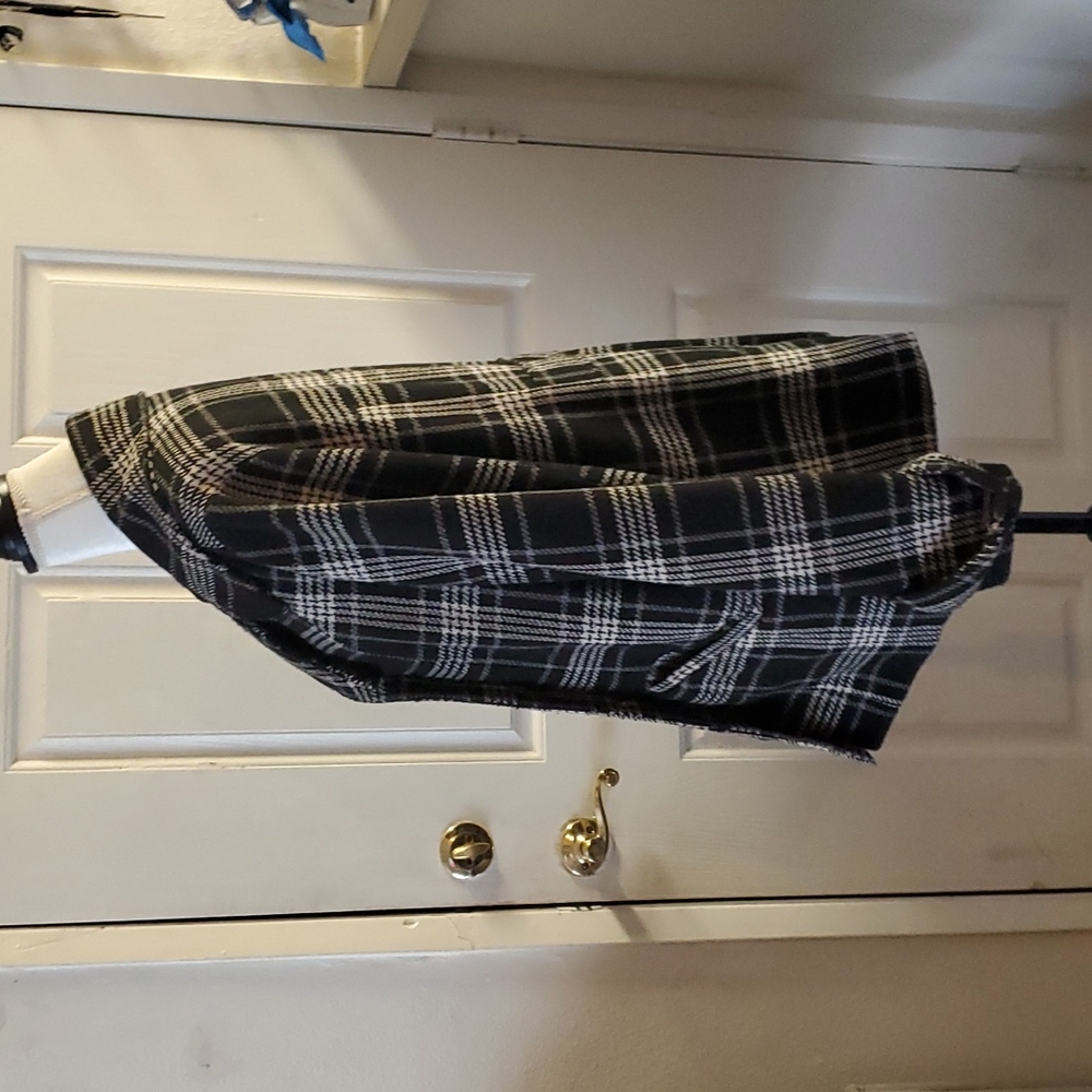 Torrid Black Houndstooth Plaid Double-Breasted Pea Coat - Picture 2 of 12